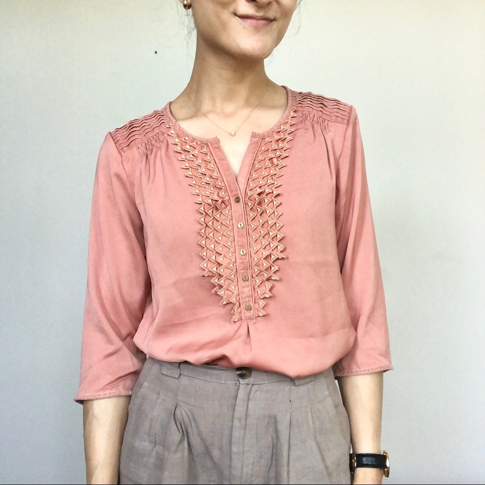 Scotch & Soda Maison Scotch pink and gold blouse